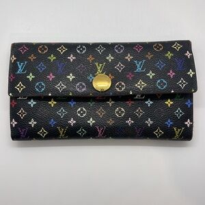 LVw702# Louis Vuitton Takashi Murakami Monogram Multicolore Pink Sarah